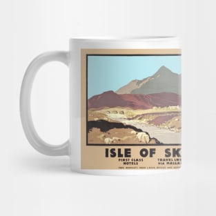 Isle of Skye, Scotland - Vintage Railway Travel Poster Design Mug